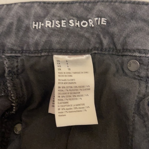 American Eagle high rise black jean shorts - Picture 5 of 5